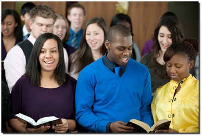 youth group singing
