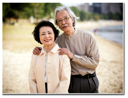 happy older couple