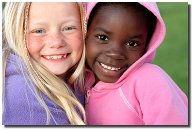 two smiling girls