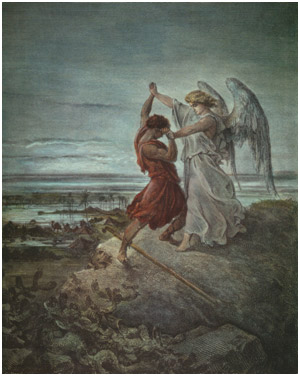 Jacob bergulat dengan malaikat
