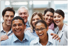 group of smiling people