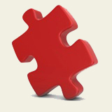 rotes Puzzleteil