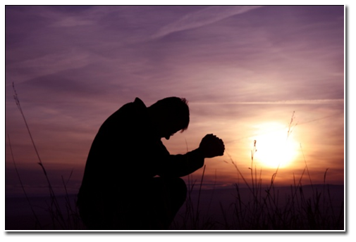 man praying