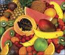 remèdes naturels – fruits : bananes, papaye, pastèque, oranges, citron, kiwi, ananas, noix de coco, fruits rouges, etc.